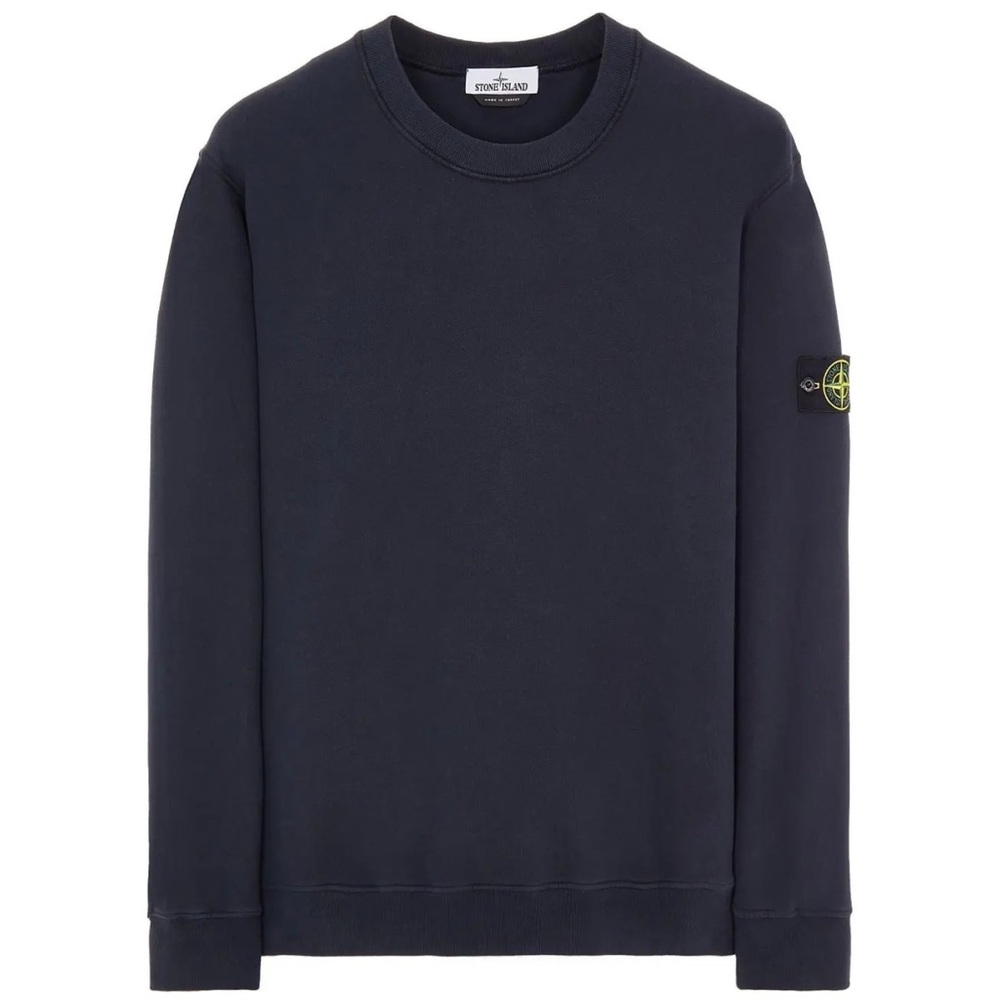 Stone Island Logo Patch Sweatshirt - Navy